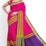 Magenta Half Silk Saree