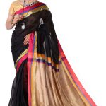 Black Half Silk Saree