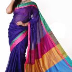 Blue Half Silk Saree
