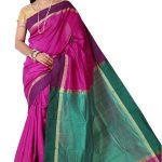 Purple Half Silk Saree
