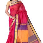 Magenta Color Half Silk Saree