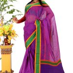 Purple Half Silk Saree