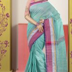 Light Blue Color Cotton Saree
