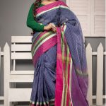 Blue Cotton Saree