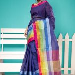 Blue Cotton Saree