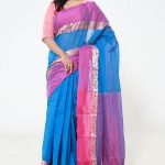 Blue Cotton Saree