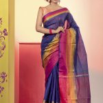 Blue Cotton Saree