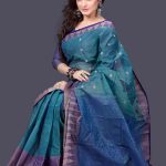 Blue Cotton saree