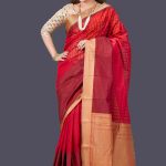 Red Cotton saree