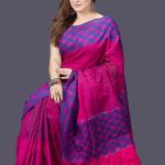 Red Magenta Mercerized Cotton Saree