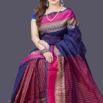 Blue Cotton saree
