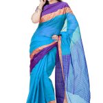 Blue Cotton saree