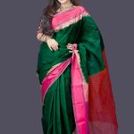 Green Cotton saree