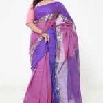 Purple Cotton Saree