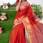 Red Cotton Saree