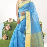 Sky blue Cotton Saree