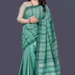 Green Khadi Cotton Saree