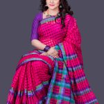 Magenta Half Silk Saree