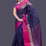 Blue Cotton Saree